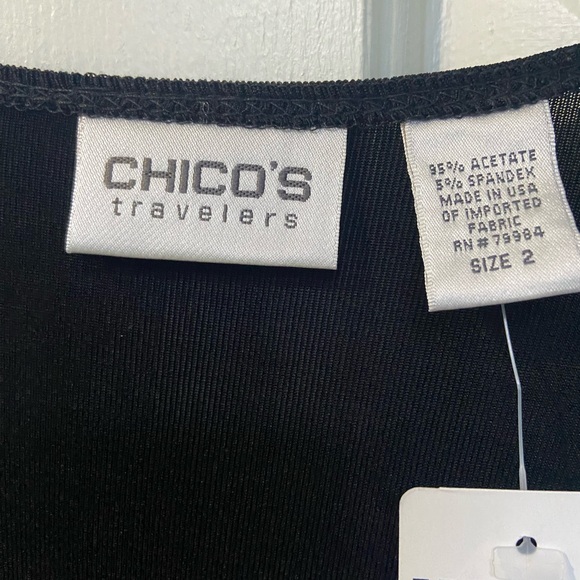 NWT Chico’s Travelers faux wrap dress with tie belt - Picture 2 of 3